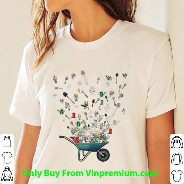 Awesome Wheelbarrow Garden Flying Garden Tools shirt