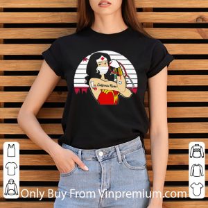 Awesome Vintage Wonder Woman Tattoos California Nurse Covid-19 shirt 2