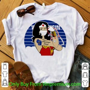 Awesome Vintage Wonder Woman Tattoos Wisconsin Nurse Covid-19 shirt