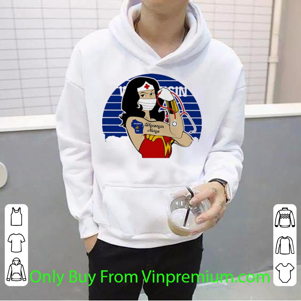Awesome Vintage Wonder Woman Tattoos Wisconsin Nurse Covid 19 shirt 4 - Awesome Vintage Wonder Woman Tattoos Wisconsin Nurse Covid-19 shirt