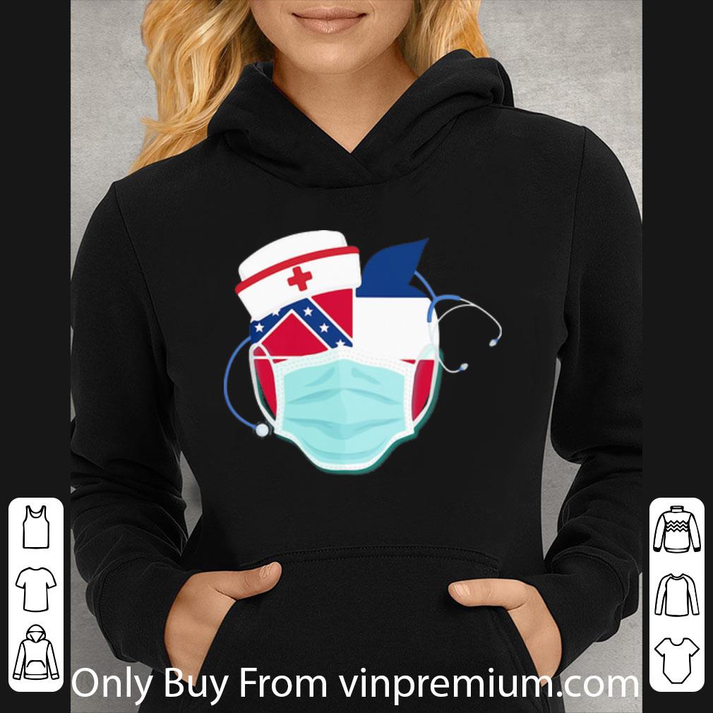 Hot Apple Nurse Stethoscope Mississippi Flag Covid 19 shirt 4 - Hot Apple Nurse Stethoscope Mississippi Flag Covid-19 shirt