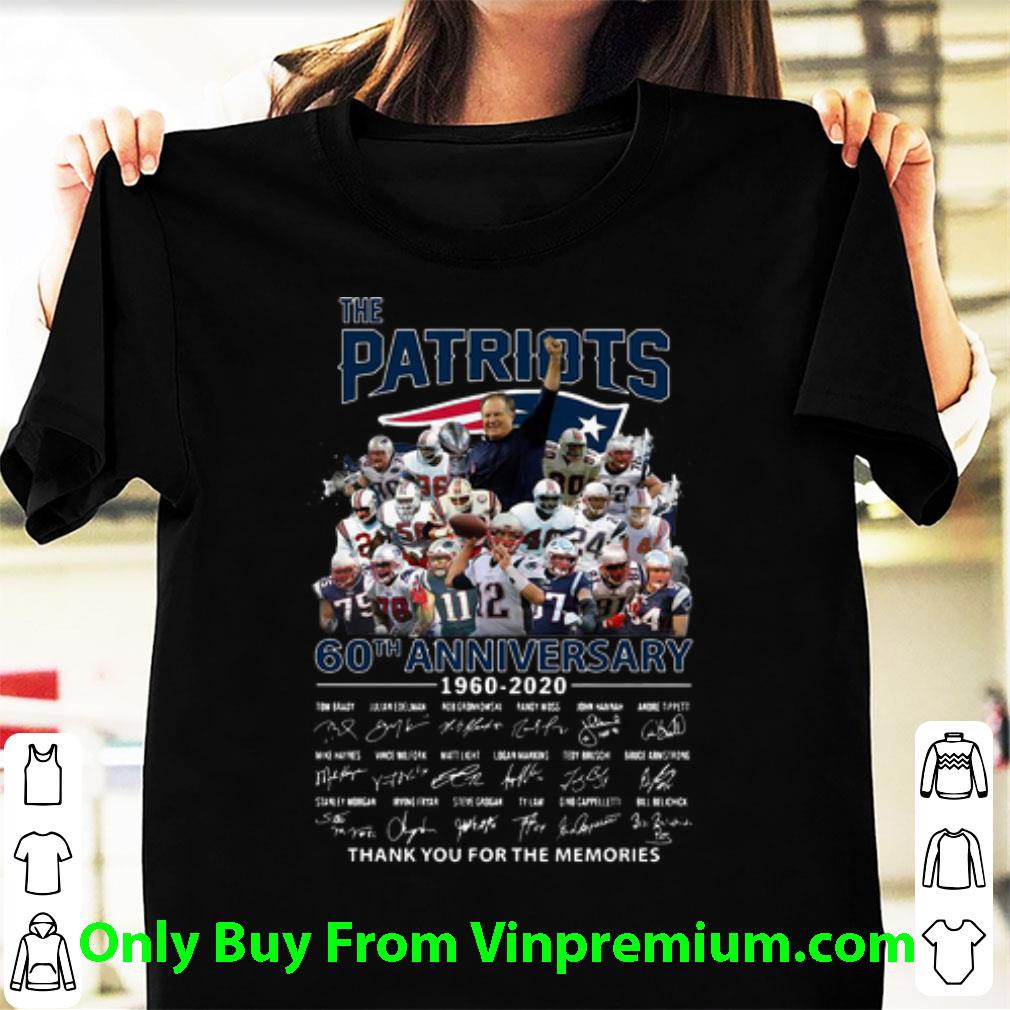 Pretty New England Patriots 60th Anniversary Thank You For The Memories shirt