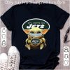 Pretty Star Wars Baby Yoda Face Mask Hug New York Jets shirt