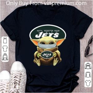 Pretty Star Wars Baby Yoda Face Mask Hug New York Jets shirt