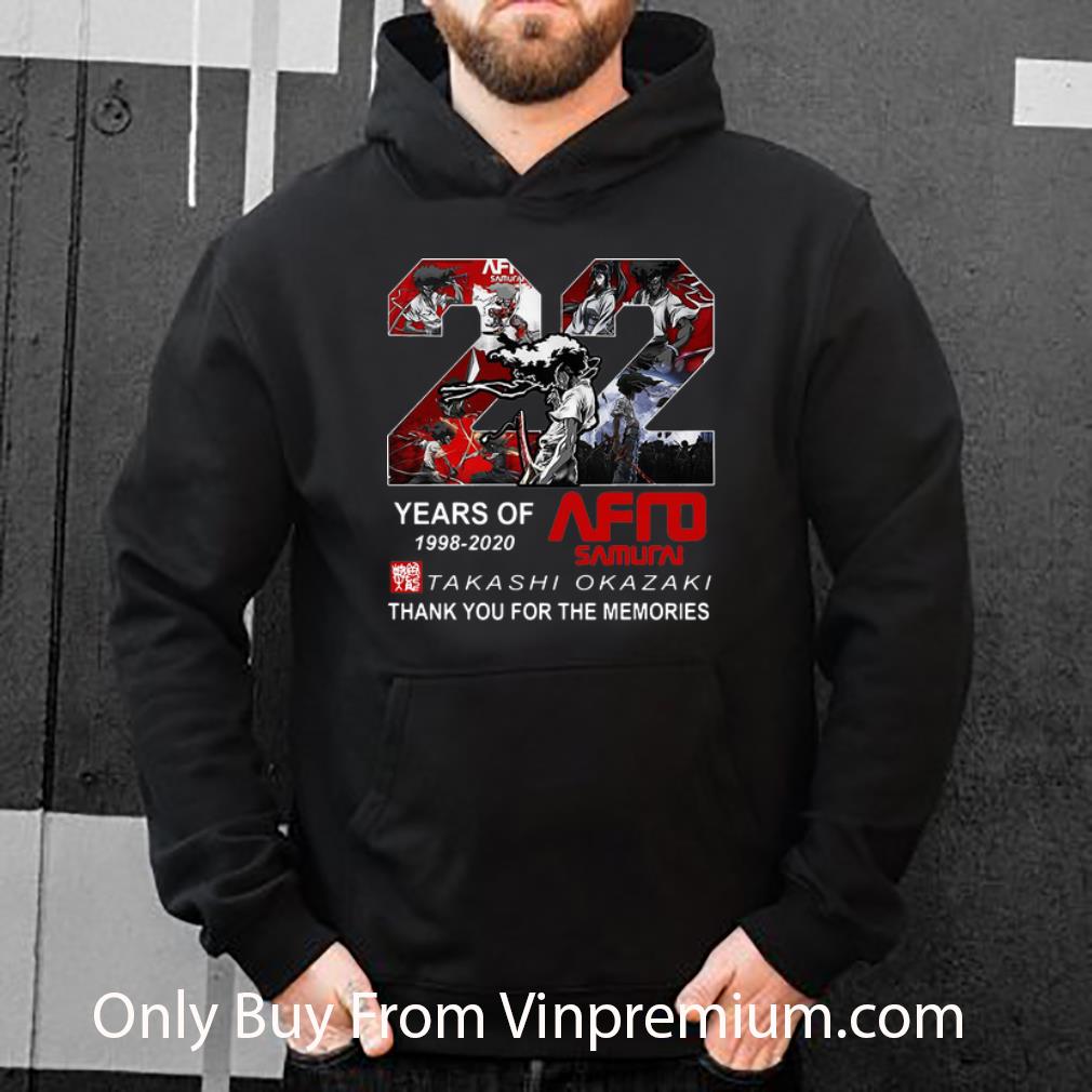 da994141 pretty 22 years of afro samurai takashi okazaki thank you for the memories shirt 4 - Pretty 22 Years Of Afro Samurai Takashi Okazaki Thank You For The Memories shirt