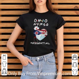 Official Ohio Nurse Heart Stethoscope Ohio Flag #Essential shirt 2