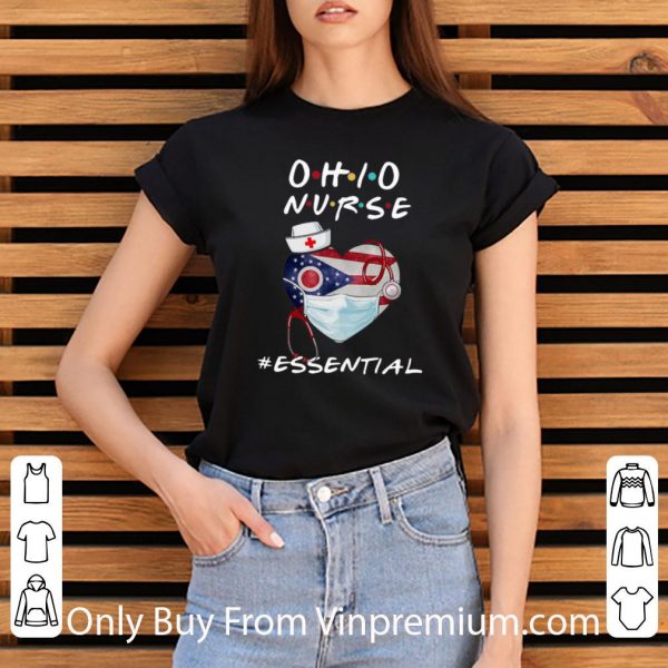 Official Ohio Nurse Heart Stethoscope Ohio Flag #Essential shirt