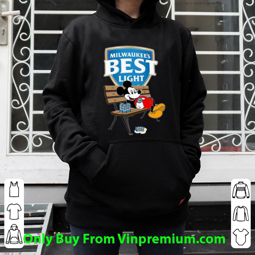 e4b692d6 premium mickey mouse drink milwaukee s best light beer shirt 4 - Premium Mickey Mouse Drink Milwaukee's Best Light Beer shirt