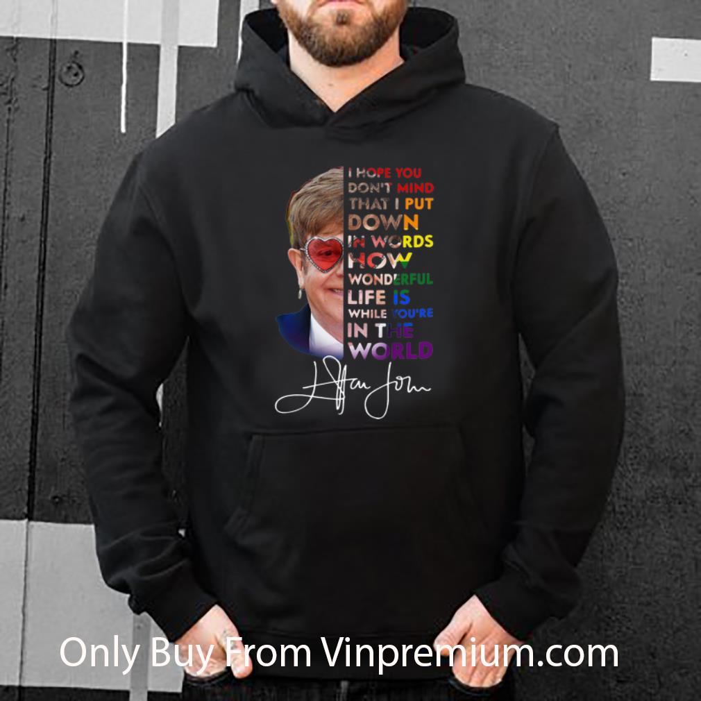 e5f44481 original elton john how wonderful life is while you re in the world signature shirt 4 - Original Elton John How Wonderful Life Is While You’re In The World Signature shirt