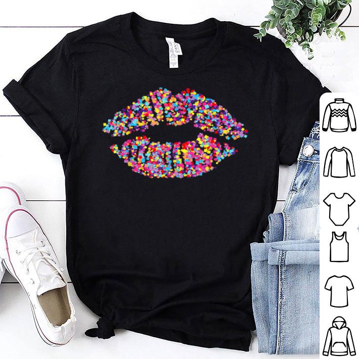 Kiss Mouth Rainbow Kiss Pride Couple Colorful LGBT Shirt