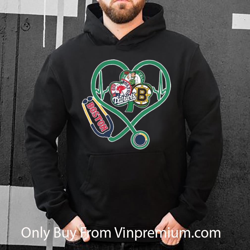 171d22ff premium boston sport teams heartbeat nurse stethoscope shirt 4 - Premium Boston Sport Teams Heartbeat Nurse Stethoscope shirt