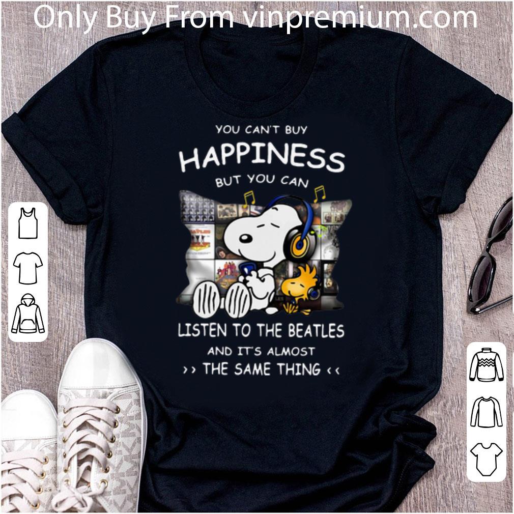 Premium Snoopy You Can’t Buy Happiness But You Can Listen To The Beatles shirt