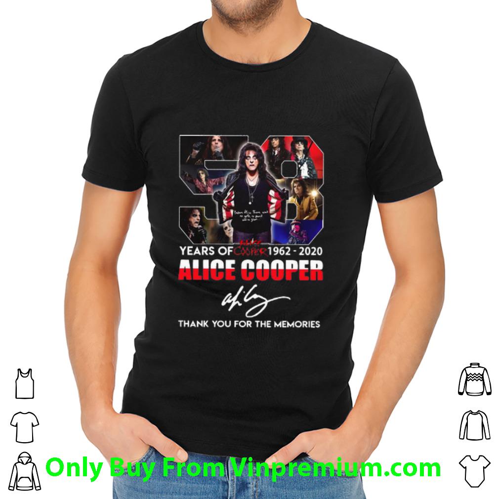 Great 58 Years Of Alice Cooper Thank You For The Memories Signature shirt