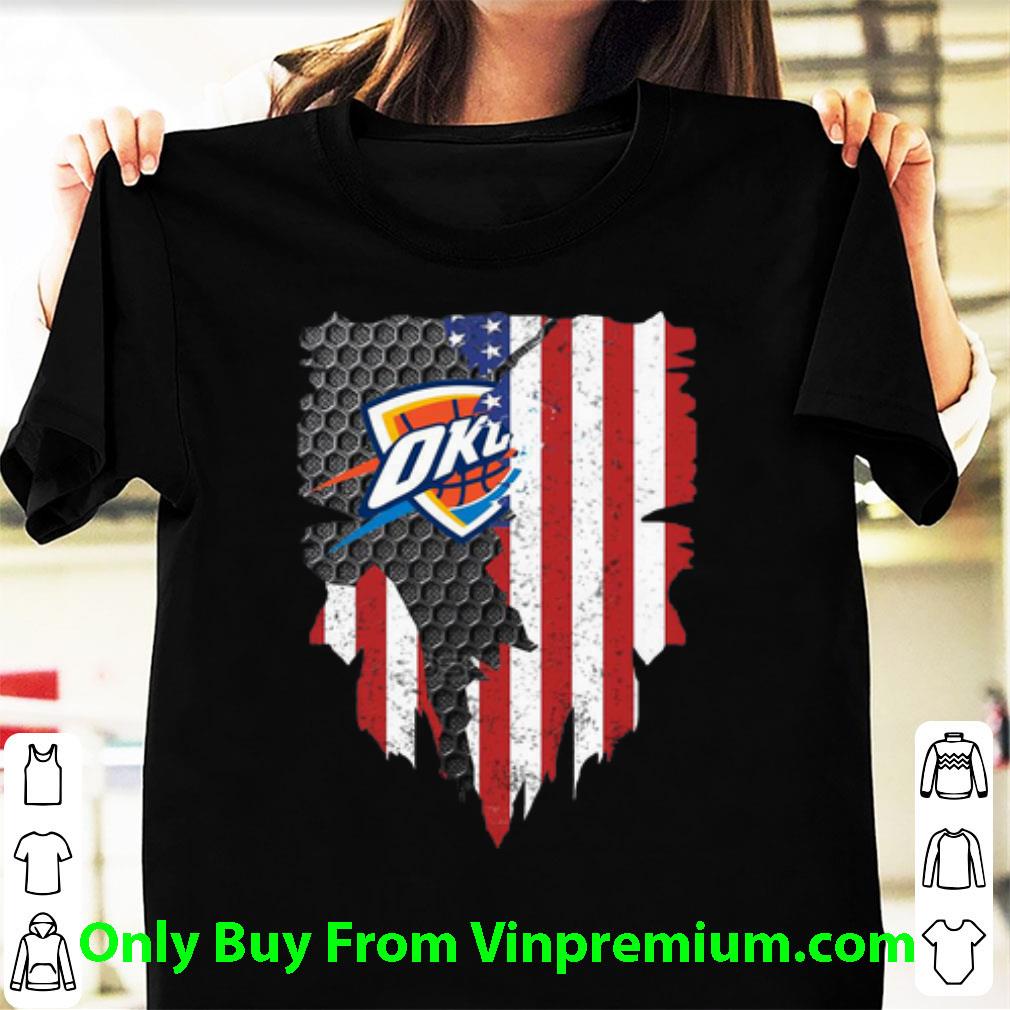 Hot Oklahoma City Thunder American Flag shirt