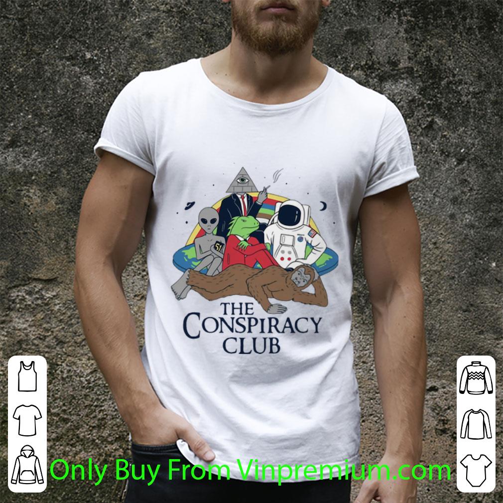 Great The Conspiracy Club Alien Big Foot Astronaut shirt