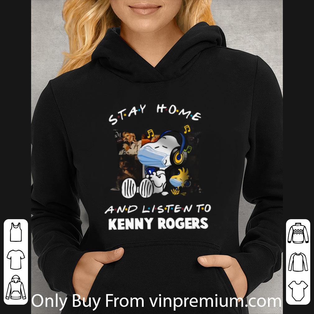 2329a665 premium snoopy stay home and listen to kenny rogers shirt 4 - Premium Snoopy Stay Home And Listen To Kenny Rogers shirt