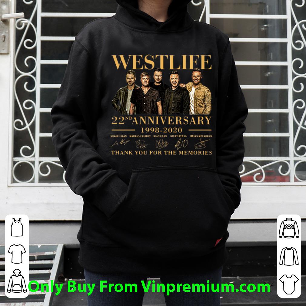 373b7255 premium westlife 22nd anniversary thank you for the memories signatures shirt 4 - Premium Westlife 22nd Anniversary Thank You For The Memories Signatures shirt