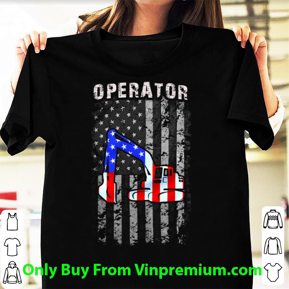 Premium American Flag Draw Operator shirt