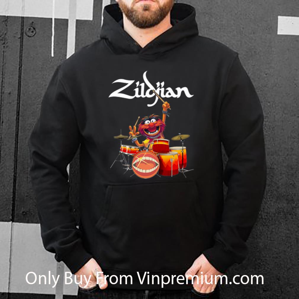 54c5fd00 top zildjian muppets playing drum shirt 4 - Top Zildjian Muppets Playing Drum shirt