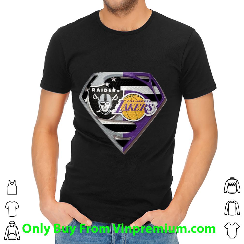 Great Superman Oakland Raiders And Los Angeles Lakers shirt