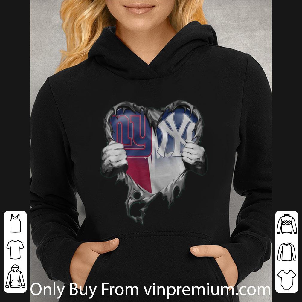 68506f5c top new york giants and new york yankees blood inside me heart shirt 4 - Top New York Giants And New York Yankees Blood Inside Me Heart shirt