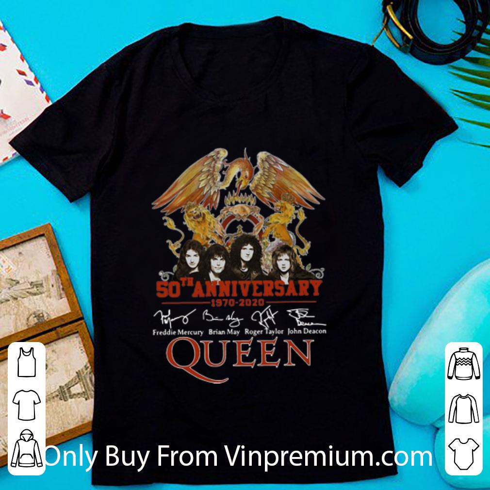 Hot Queen 50th Anniversary 1970-2020 Signatures shirt