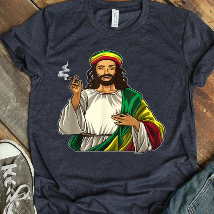 Weed Smoking Jesus Christ Cannabis Mary Jane God Shirt
