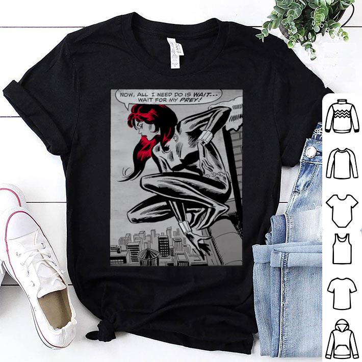 Black Widow Classic Retro Panel Art Graphic Shirt