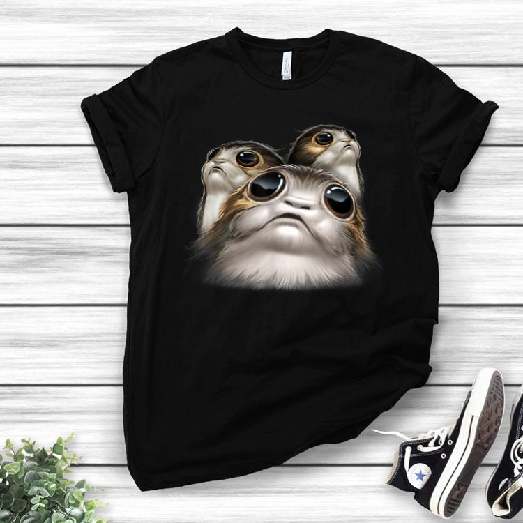 Star Wars Last Jedi Porgs Big Eyes Cute Graphic Shirt