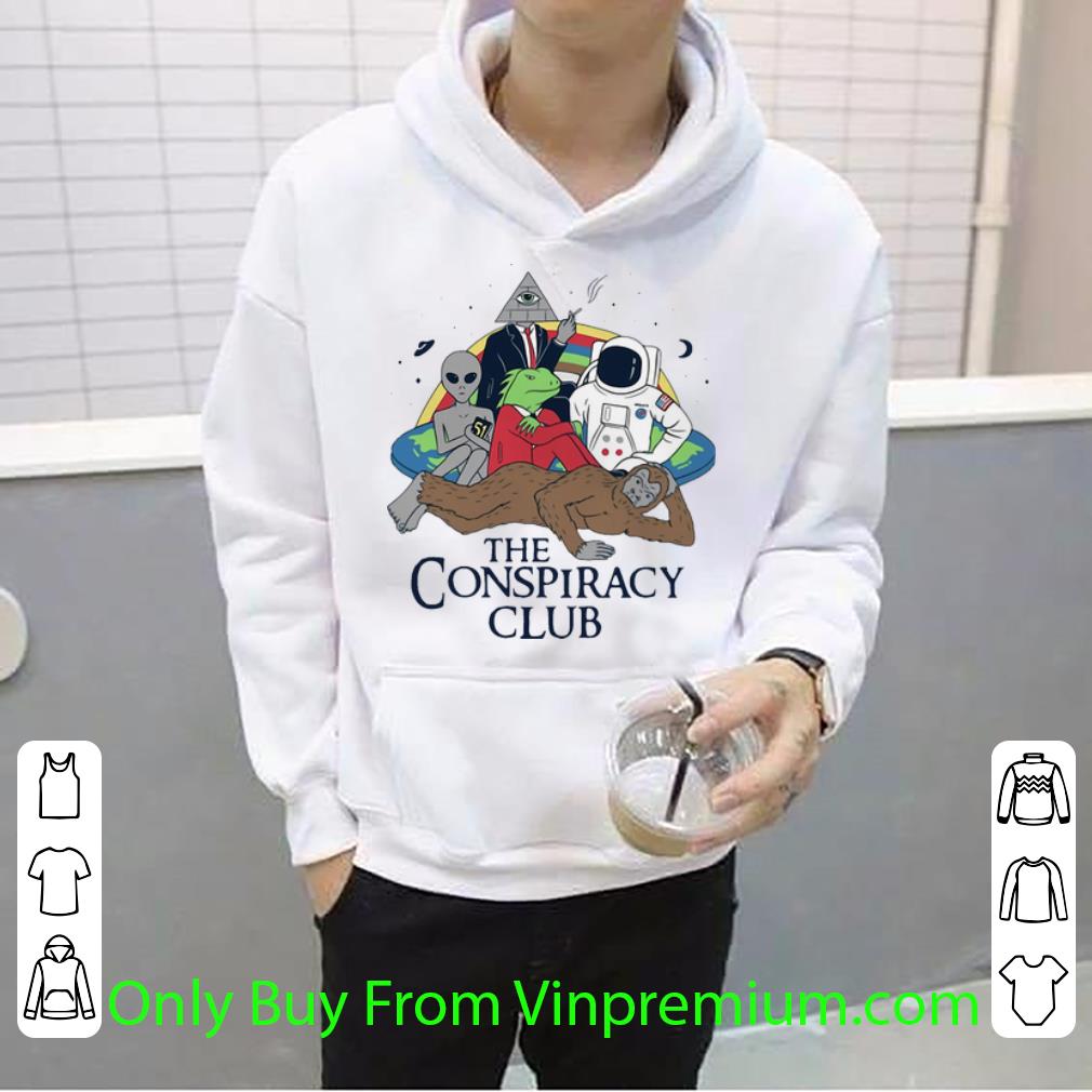 7e91b000 great the conspiracy club alien big foot astronaut shirt 4 - Great The Conspiracy Club Alien Big Foot Astronaut shirt