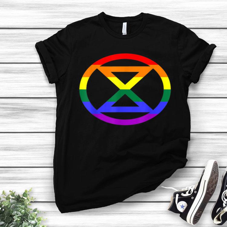 Extinction Rebellion Rainbow Flag LGBT Shirt