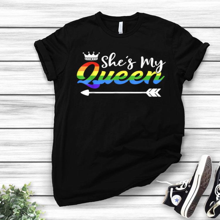 Matching Lesbian Couple Gift Her Queen Girlfriend LGBT Pride Shirt