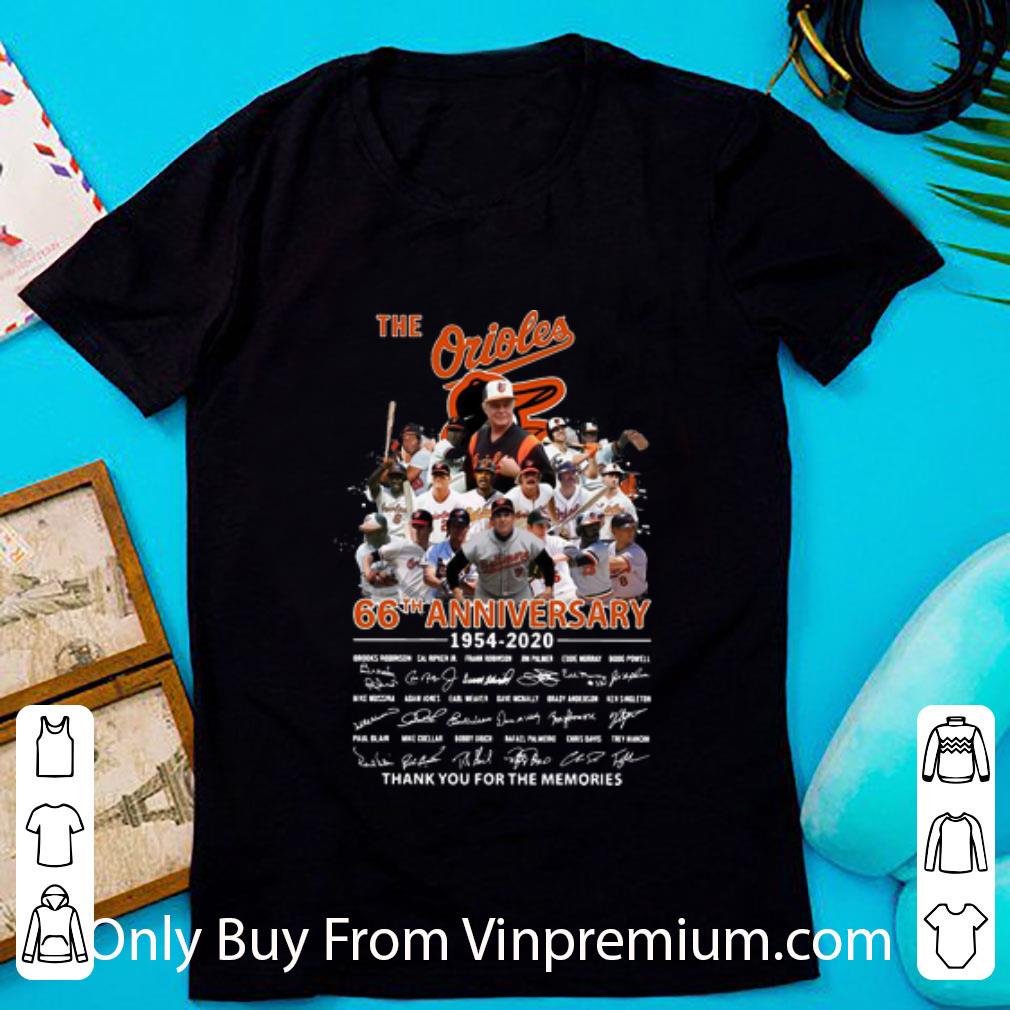 Top The Orioles 66th Anniversary Thank You For The Memories Signatures shirt