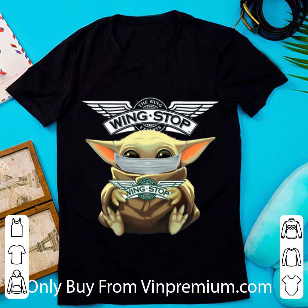 Premium Star Wars Baby Yoda Mask Hug The Wingstop Covid-19 shirt