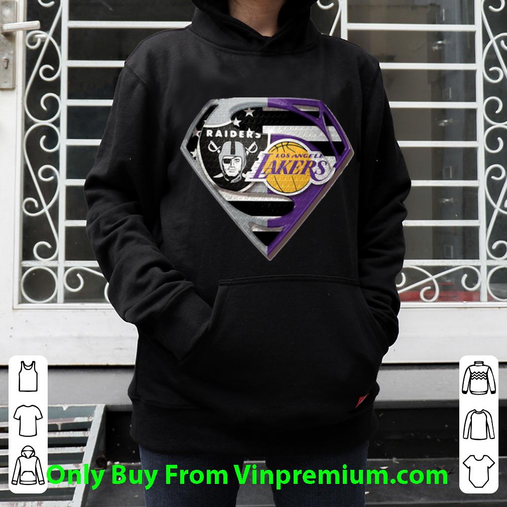 e61af5b2 great superman oakland raiders and los angeles lakers shirt 4 - Great Superman Oakland Raiders And Los Angeles Lakers shirt