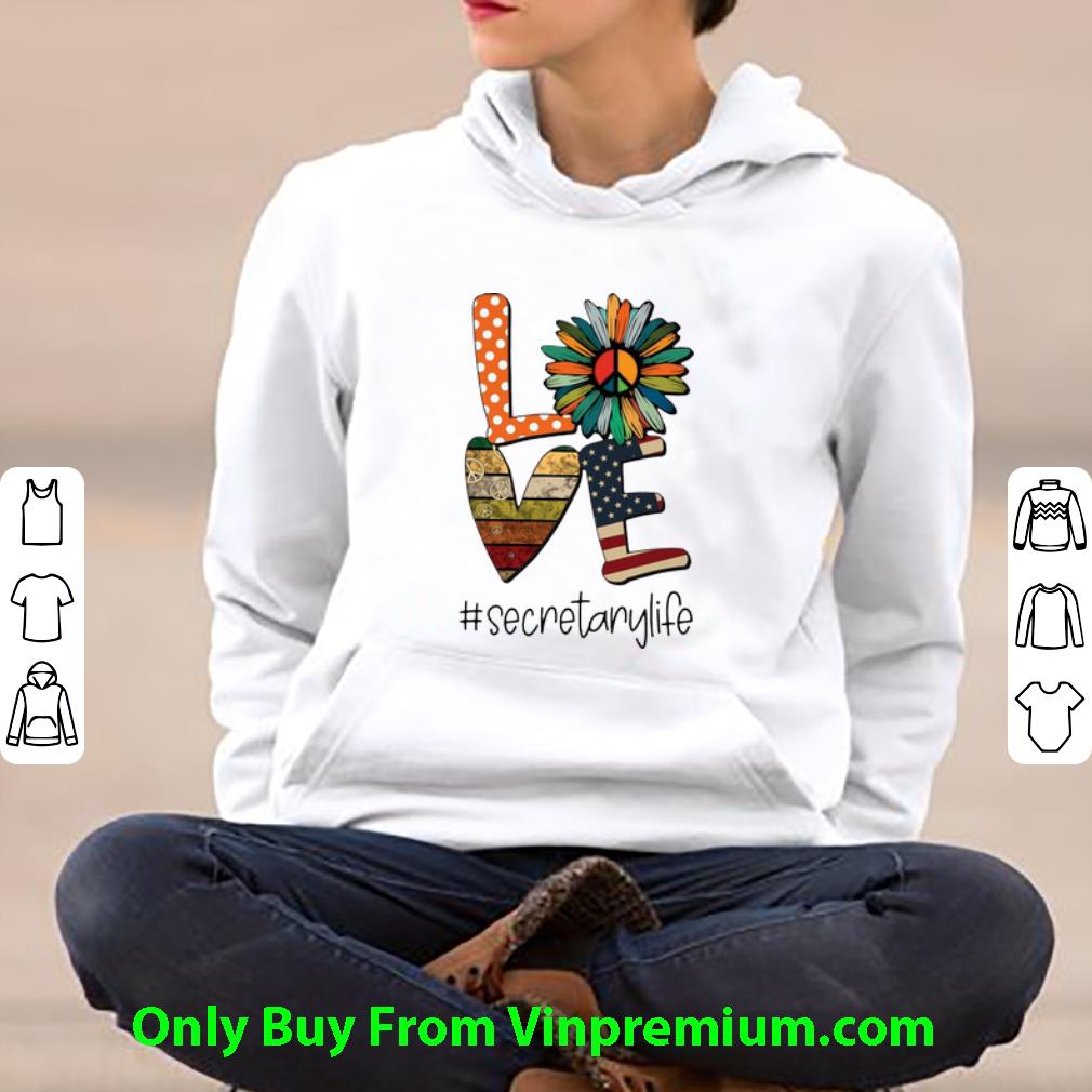 ef9b3054 top love hippie sunflower american flag secretary life shirt 4 - Top Love Hippie Sunflower American Flag Secretary Life shirt