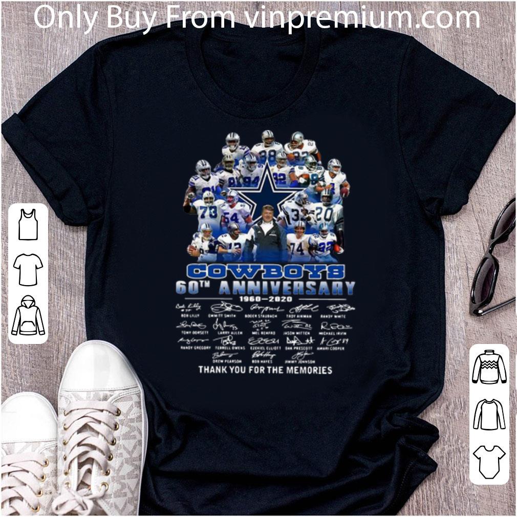 Pretty Dallas Cowboys 60th Anniversary Thank You For The Memories Signatures shirt