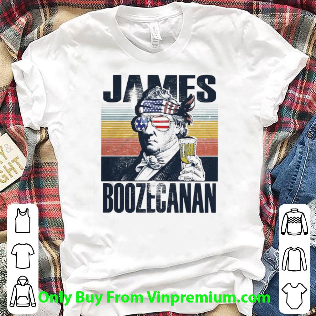 Top Vintage James Boozecanan Drinking Drunk 4th Of July America shirt