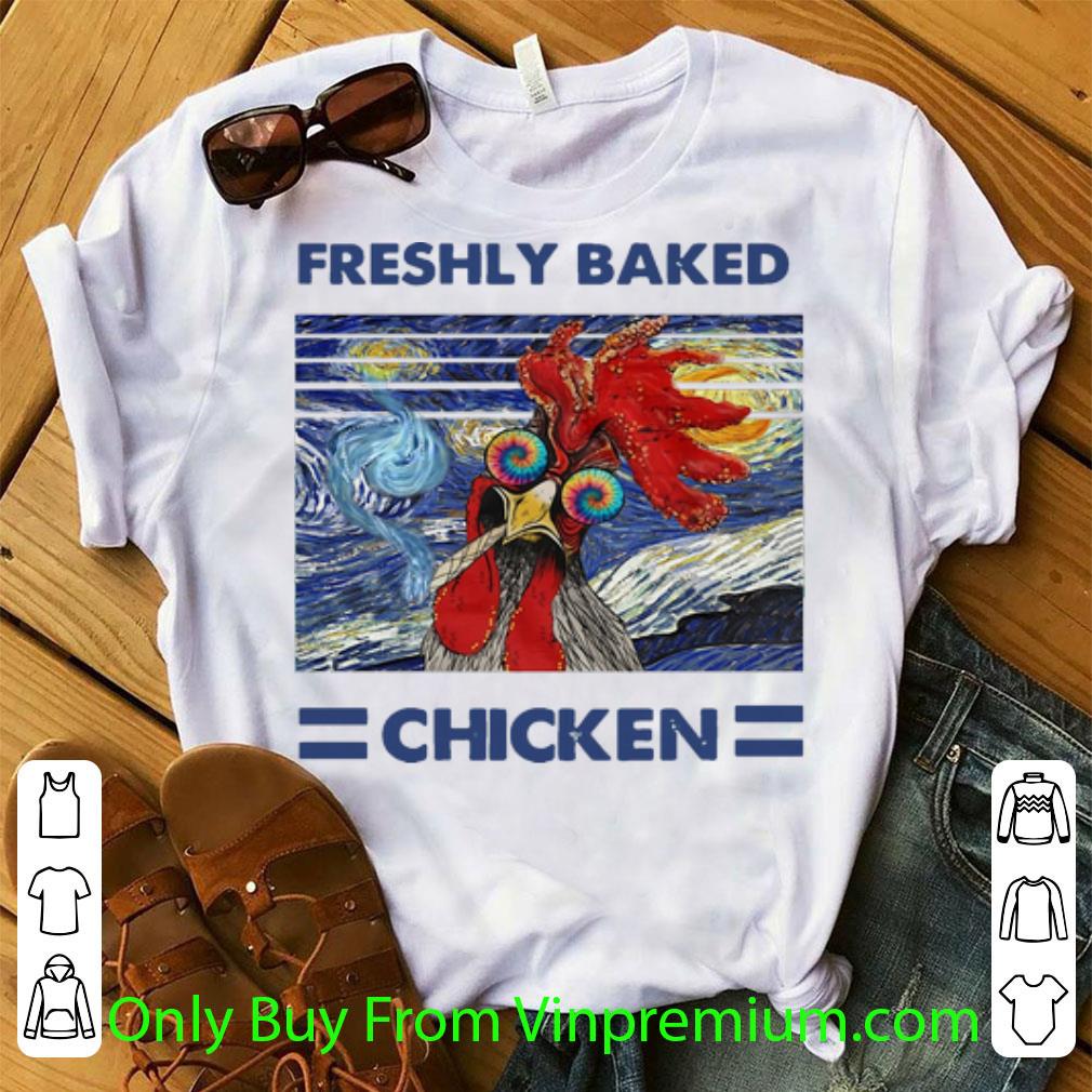Awesome Vintage Freshly Baked Chicken Tie Dye shirt