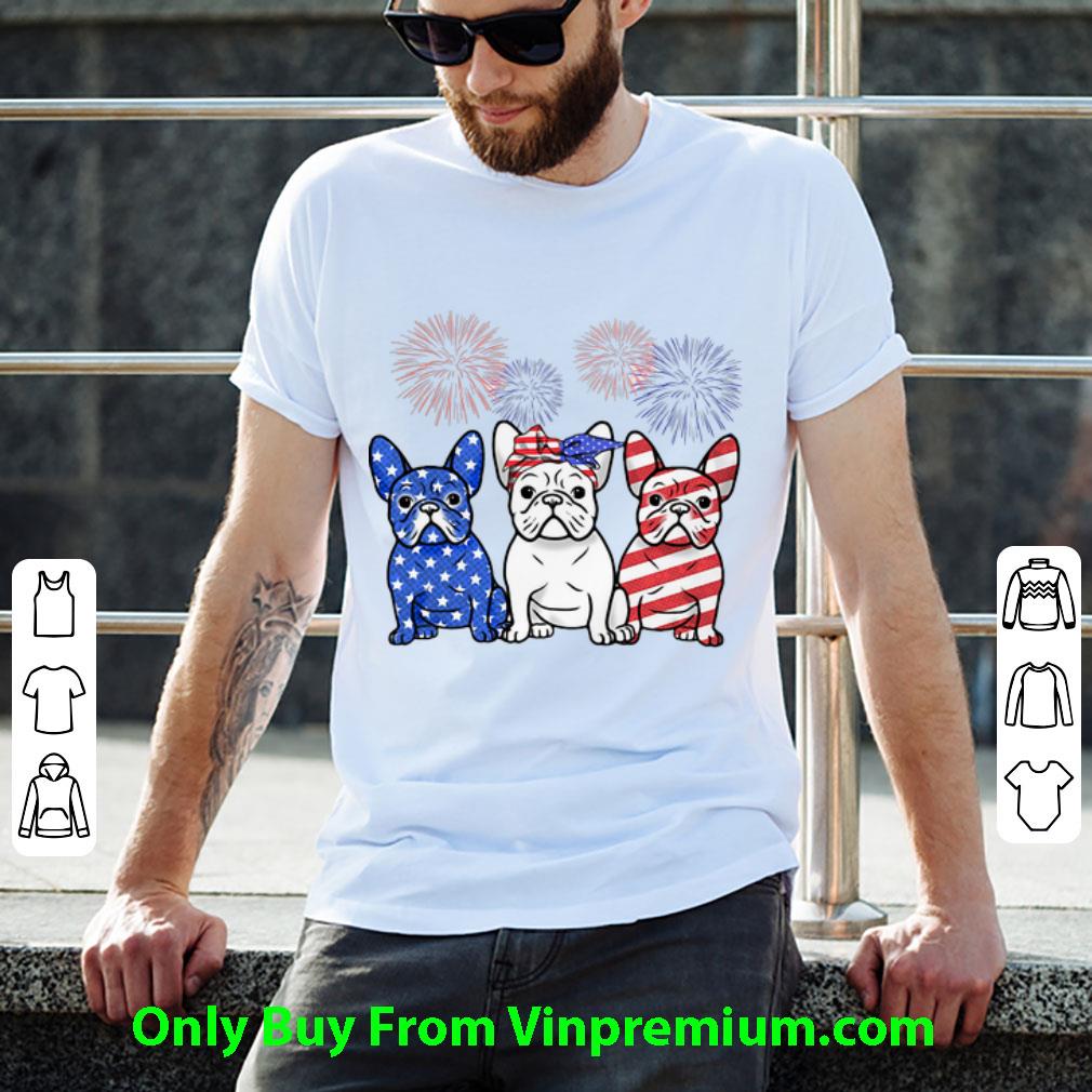 Pretty French Bulldog American Flag Independence Day shirt