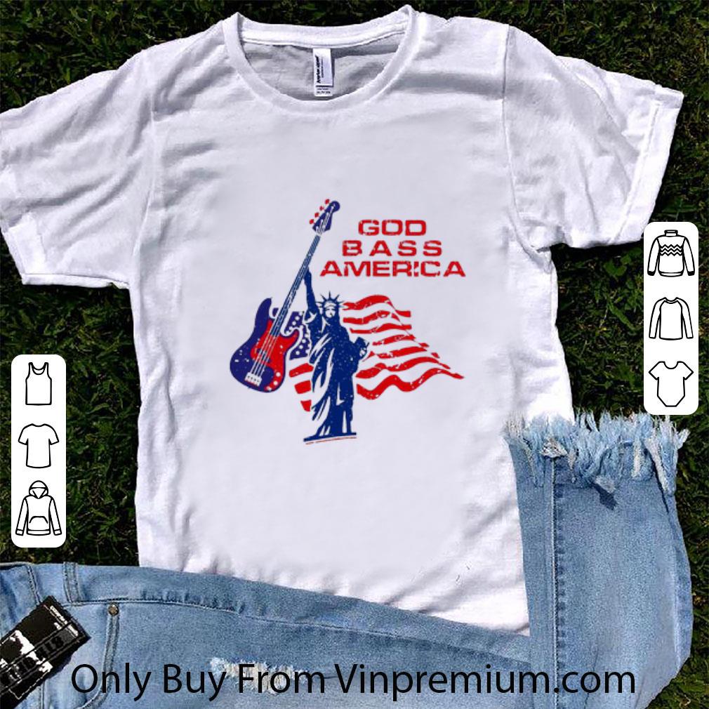 Official Guitar Liberty Enlightening The World God Bass American Flag shirt