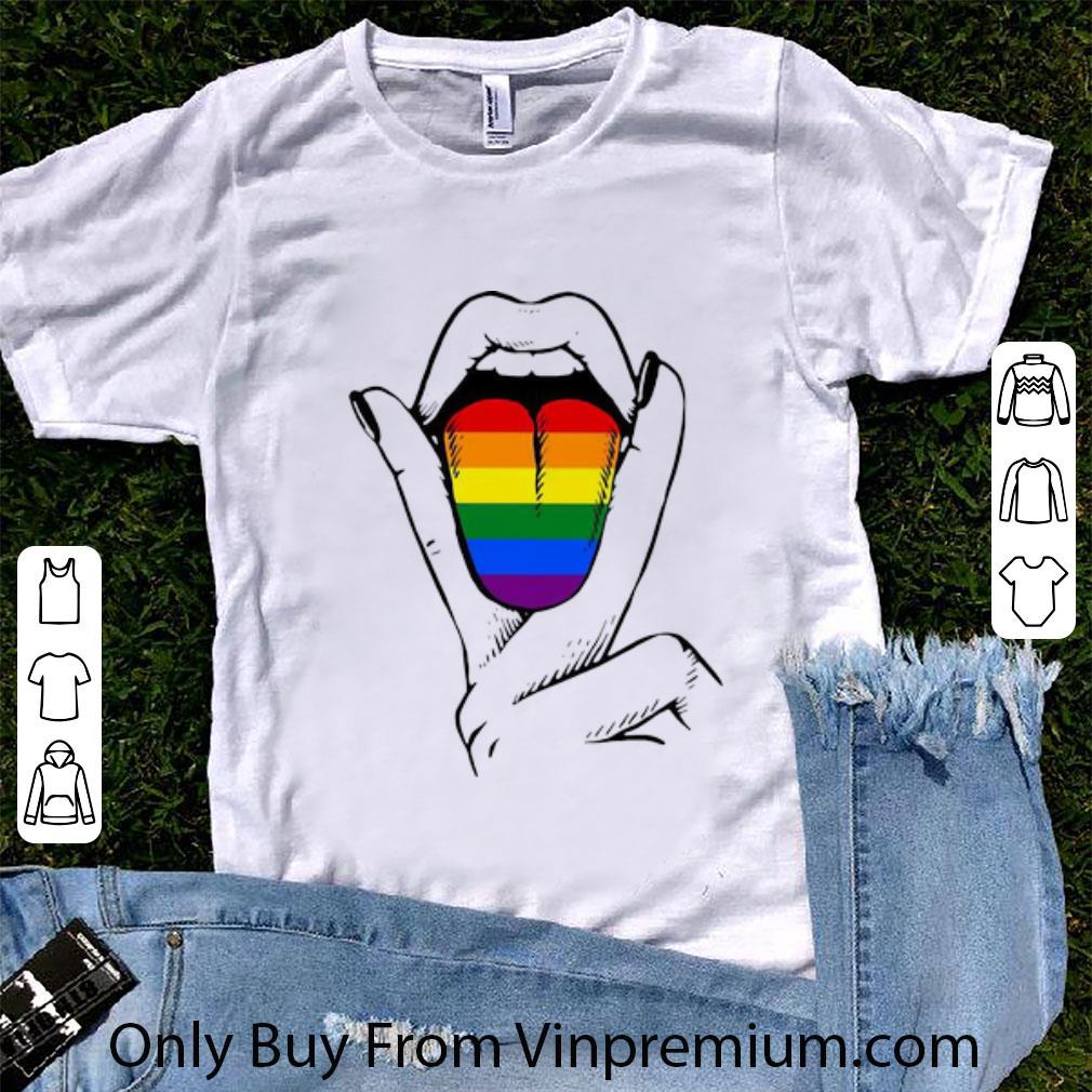 Official LGBT Lesbian Raibow Tongue shirt