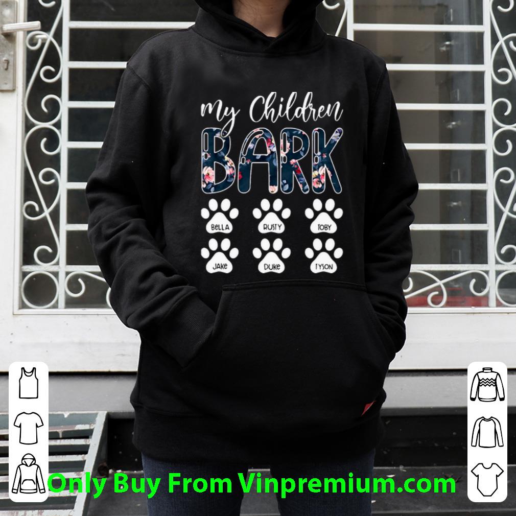 6b20c6c2 premium my children bark dog paw floral shirt 4 - Premium My Children Bark Dog Paw Floral shirt