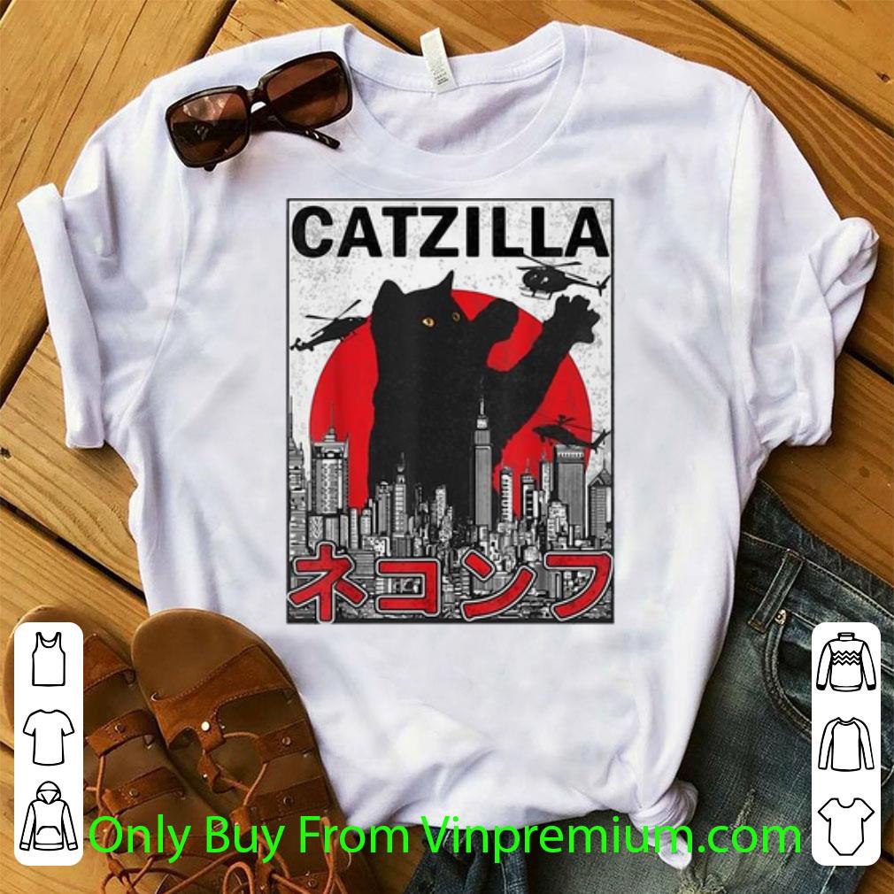 Great Catzilla Cat Godzilla Japanese shirt