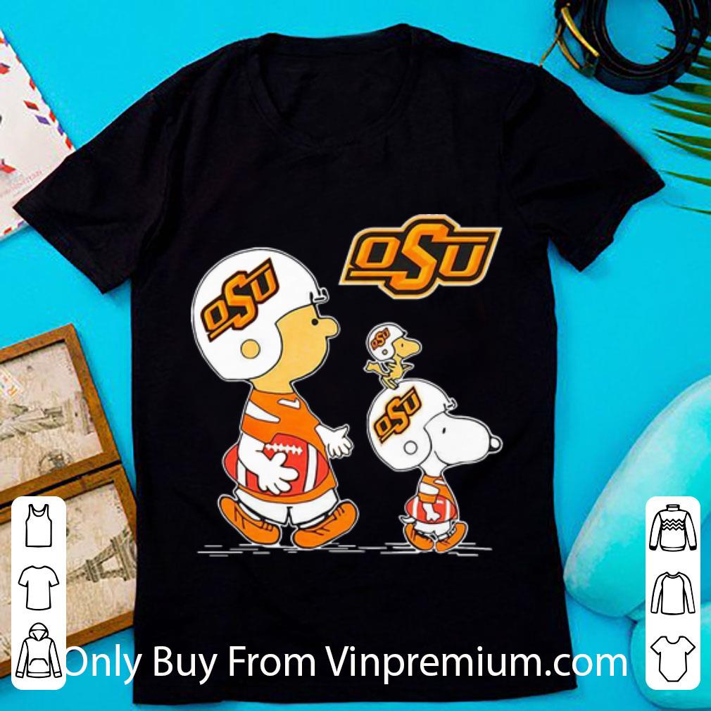 Awesome Charlie Brown Snoopy And Woodstock OSU Football Team shirt