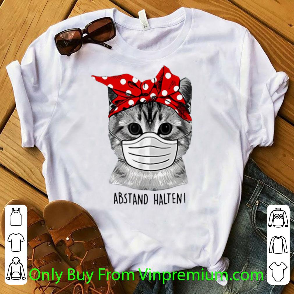 Official Cat Face Mask Abstand Halten shirt