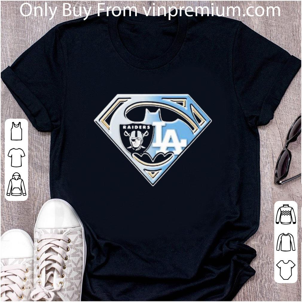 Original Superman Oakland Raiders And Los Angeles Dodgers shirt
