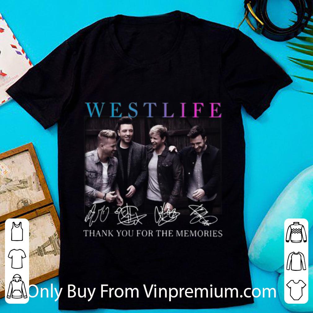 Premium Westlife Signatures Thank You For The Memories shirt
