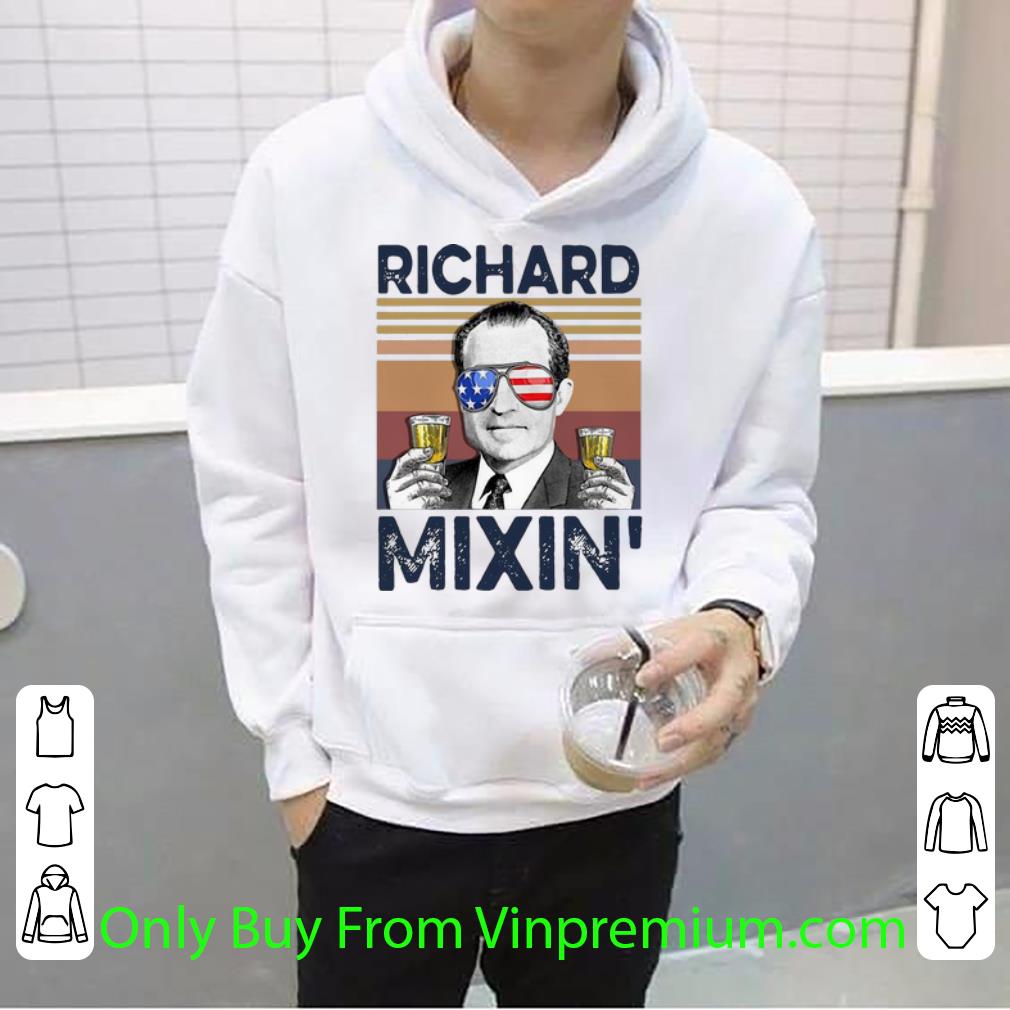 a76c07c8 hot vintage richard mixin drink beer american flag shirt 4 - Hot Vintage Richard Mixin’ Drink Beer American Flag shirt