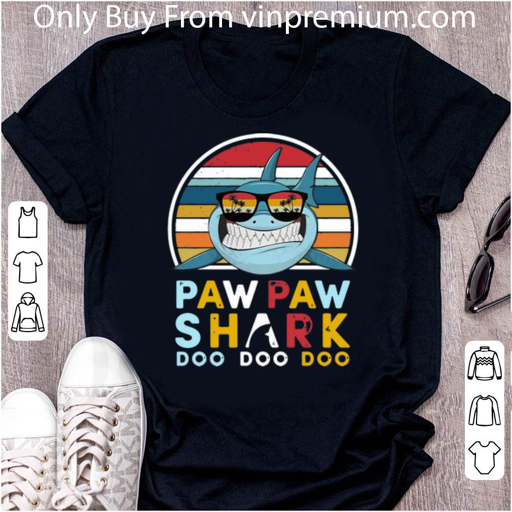 Great Vintage Paw Paw Shark Doo Doo Doo Father's Day shirt